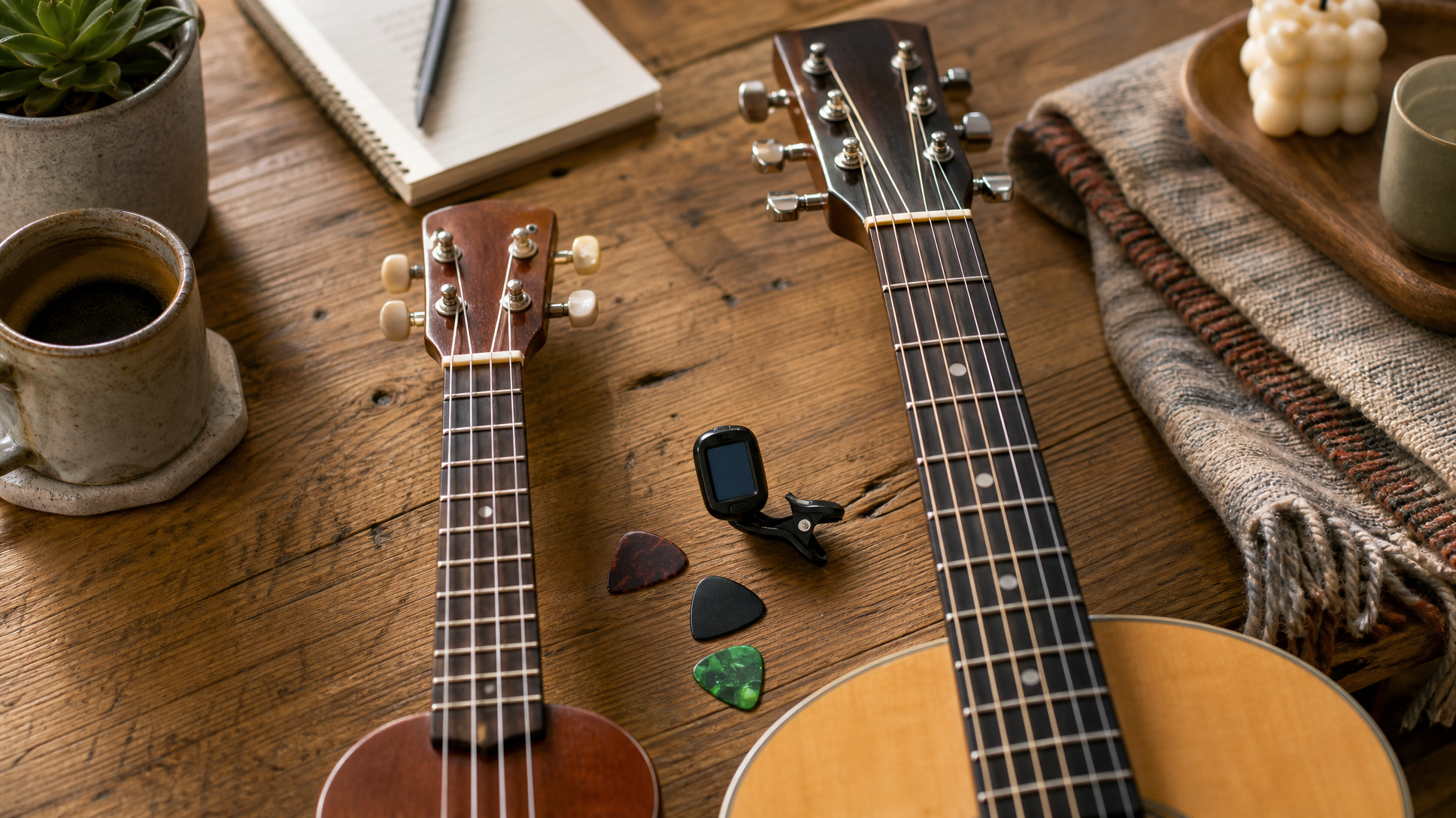 Guitar vs. Ukulele as Your First Instrument: An Honest Side-by-Side for Adults